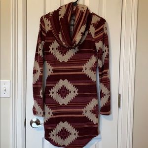 Cowl Neck Sweater Dress